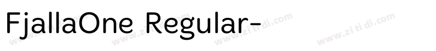 FjallaOne Regular字体转换